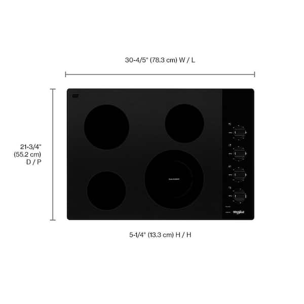 WCE55US0HB in Black by Whirlpool in Schenectady, NY - 30-inch Electric  Ceramic Glass Cooktop with Dual Radiant Element