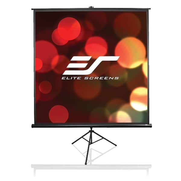 Elite Screens 72 in. H x 96 in. W Manual Tripod Portable Projection Screen with Black Case