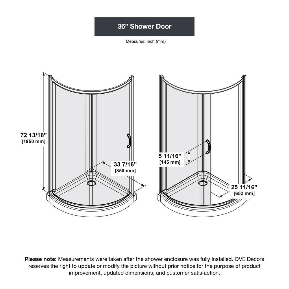 Breeze 36'' x 76'' Frameless Chrome Shower Kit with Clear Glass