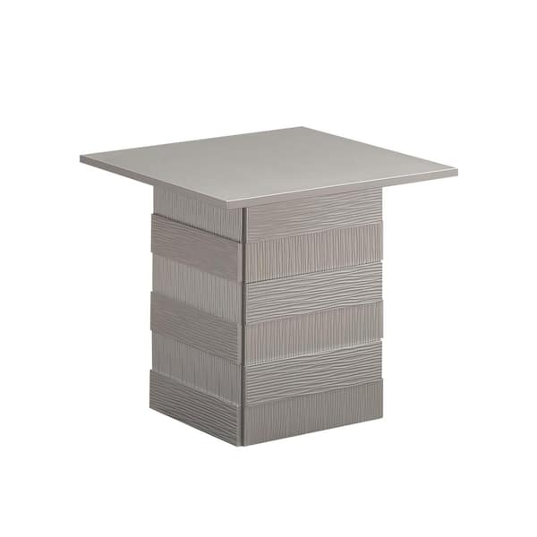 Signature Home SignatureHome Madison 24 In W White Grey Finish Square   White Grey Signature Home End Side Tables Sdt28 E 64 600 