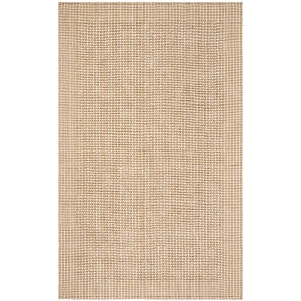 SAFAVIEH Natural Fiber Ivory/Beige 6 ft. x 9 ft. Border Area Rug