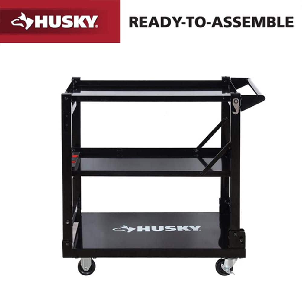 Husky 33 in. W Folding Utility Cart 00069 - The Home Depot