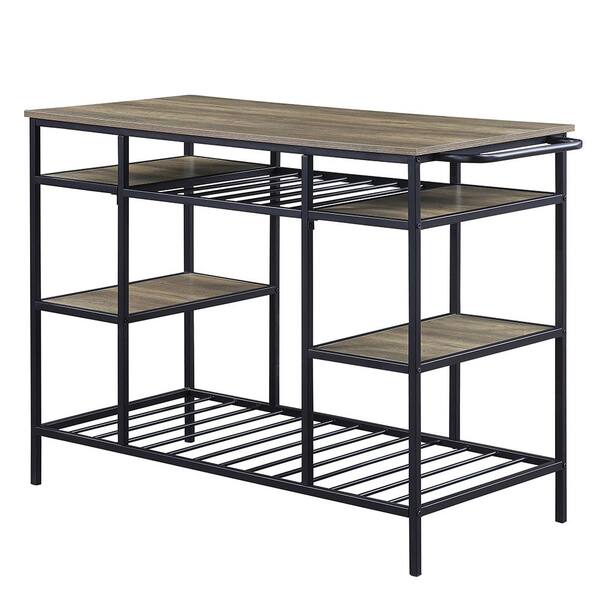 Acme Furniture Lona Rustic Oak & Black Finish Kitchen Islands AC00325