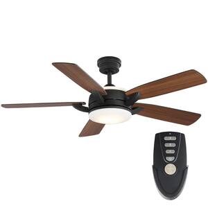 Colemont 52 in. Integrated LED Bronze Ceiling Fan with Light and Remote Control