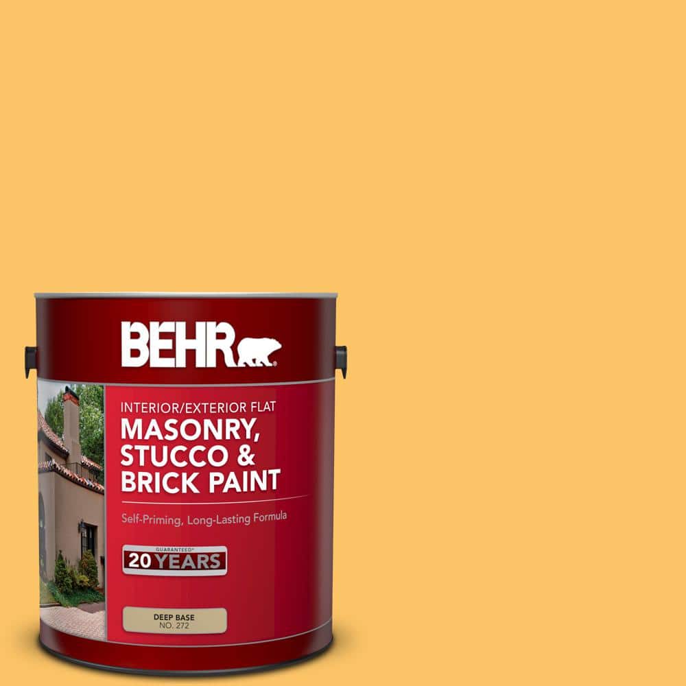 1 gal. #PPU6-06 Honey Locust Flat Interior/Exterior Masonry, Stucco and Bri