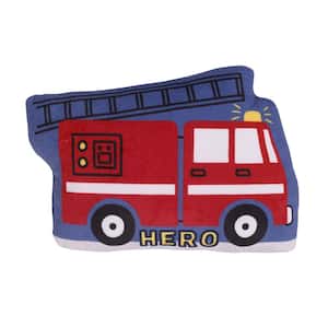 Firetruck Red, White, & Blue 4 in. L x 9.5 in. W Decorative Throw Pillow