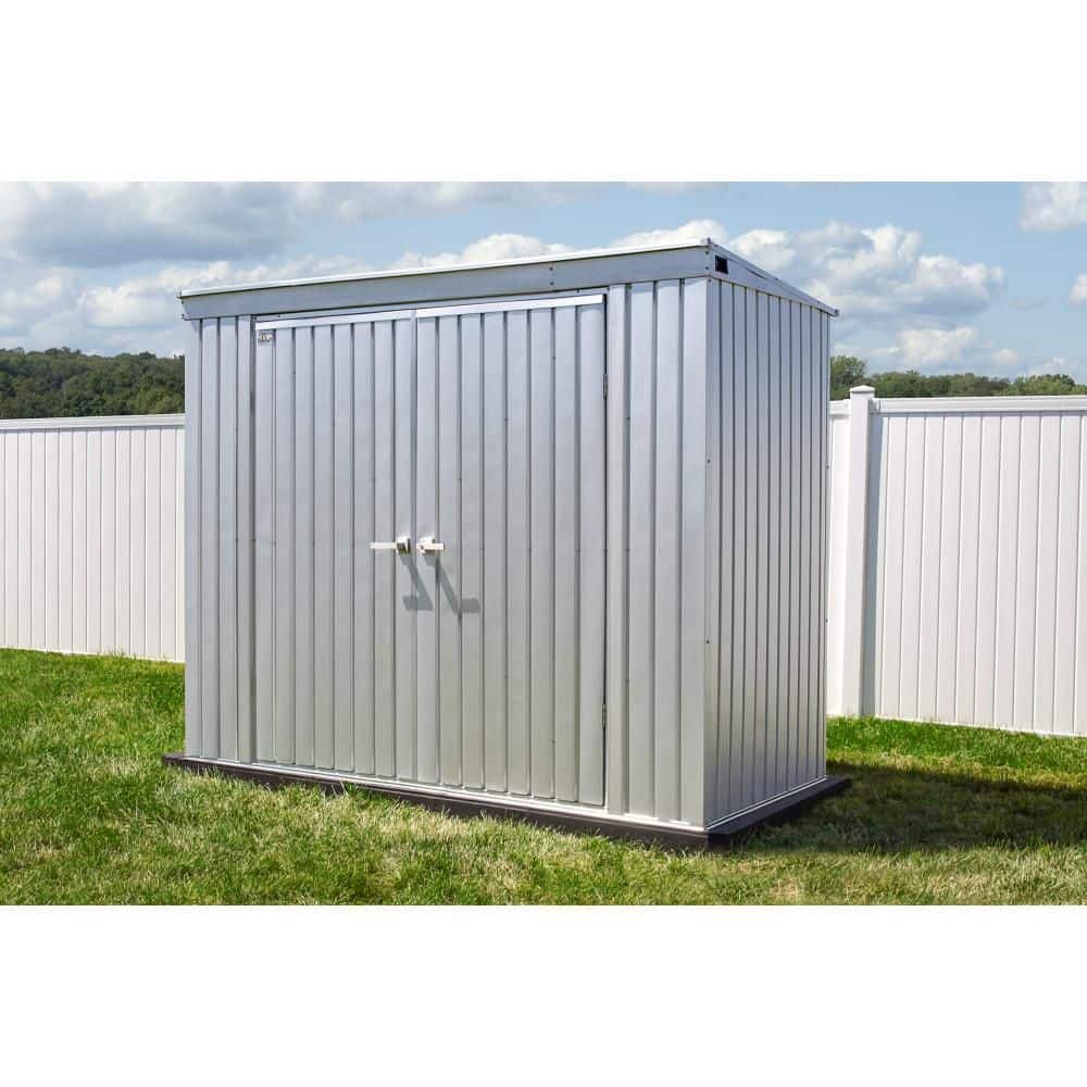8 ft. x 4 ft. Silver Galvalume Steel Storage Shed