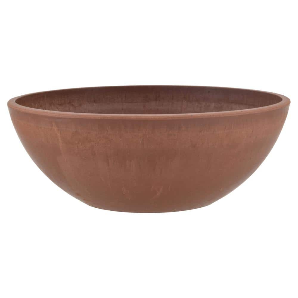 Garden Bowl 10 in. x 3 in. Terra Cotta Composite PSW Pot