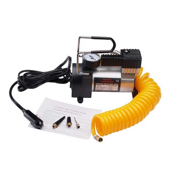 Portable Electric Air Pump - 12V Cigarette Lighter Plug, Pressure