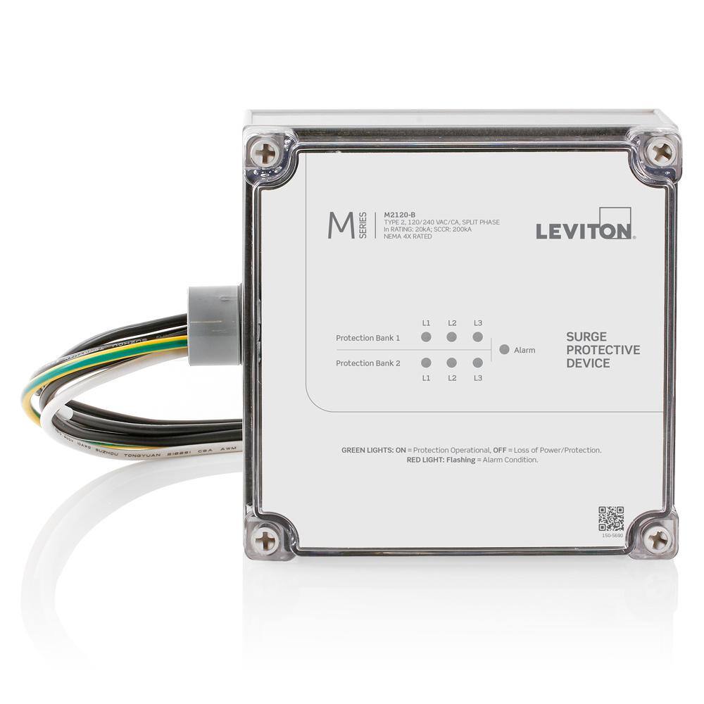 Leviton Type 2 Surge Protective Panel, 347/600-Volt AC, 3 Phase WYE, 260kA per Phase M3347-YB