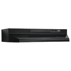 BUEZ3 30 in. 260 Max Blower CFM Convertible Under-Cabinet Range Hood with Light and Easy Install System in Black