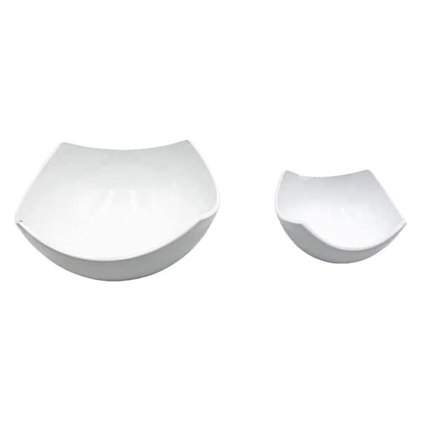 Modern White Bowl Aluminum Set