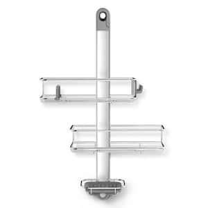 Medium Adjustable Shower Caddy, Stainless Steel and Anodized Aluminum