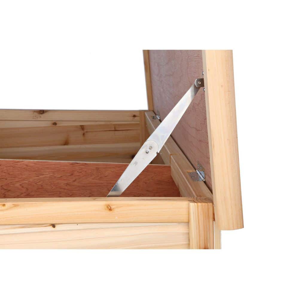 Natural Wooden 2-Story Guinea Pig and Rabbit Hutch with Ramp