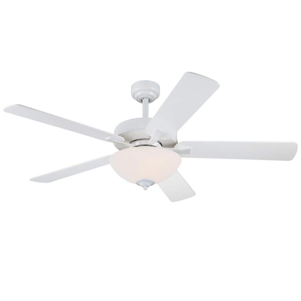 Westinghouse Albert 52 in. LED White Ceiling Fan with Light Kit 7308300 ...