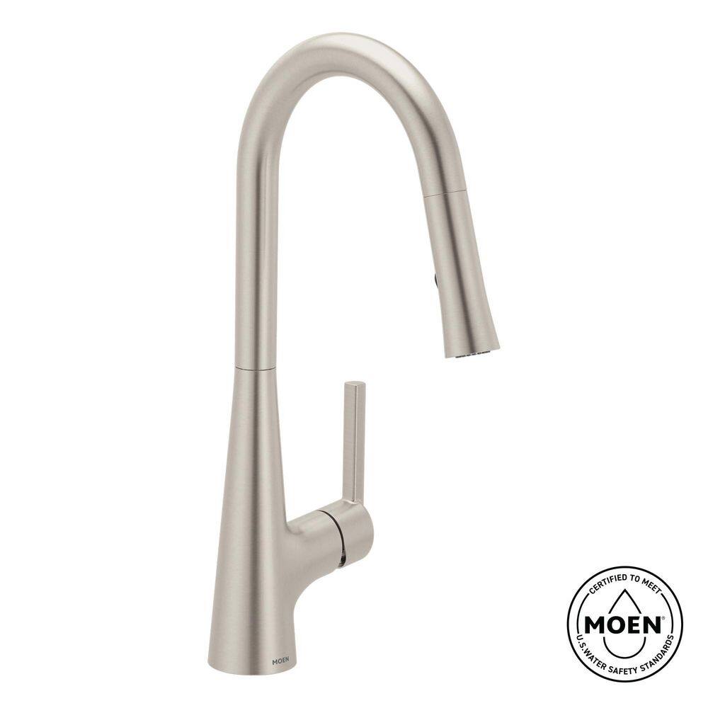 Ronan with Swivel Control Single Handle Pull Down Sprayer Kitchen Faucet in Spot Resist Stainless