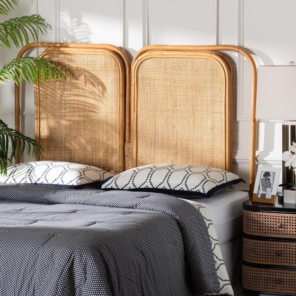 Gowan Natural Brown Rattan King Size Standalone Headboard