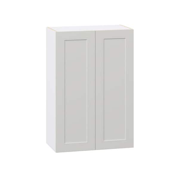 J COLLECTION Galveston 27 in. W x 14 in. D x 40 in. H Assembled Shaker Wall Kitchen Cabinet in Light Grey