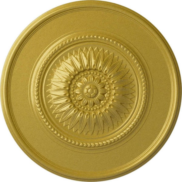 Ekena Millwork 22-1/2 in. W x 30-3/8 in. H x 1-1/2 in. Katheryn Urethane Ceiling Medallion, Black Pearl