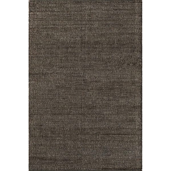 Perfect Handwoven Jute-Blend Charcoal 6 ft. x 6 ft. Indoor Square Rug