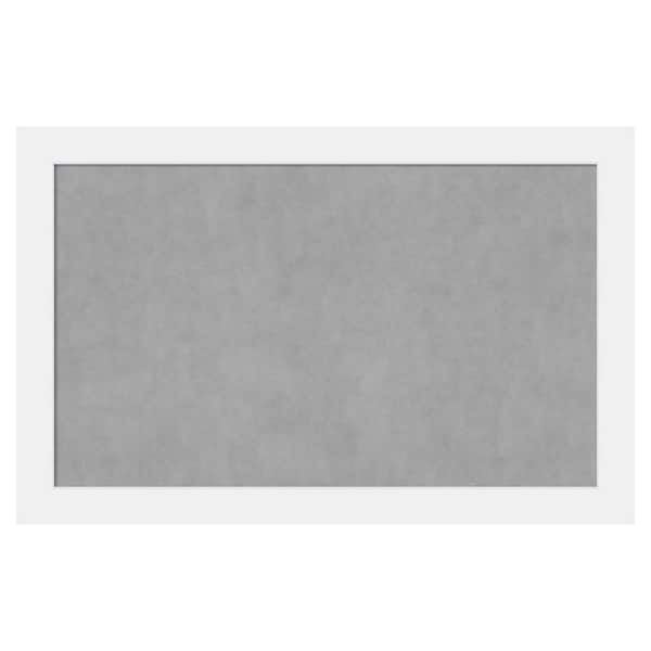 Amanti Art Corvino White 45 in. x 29 in. Framed Magnetic Board