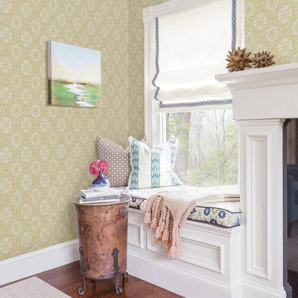 Chesapeake Hessle Yellow Floral Yellow Wallpaper Sample