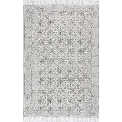 Kristina Moroccan Off White 5 ft. x 8 ft. Area Rug