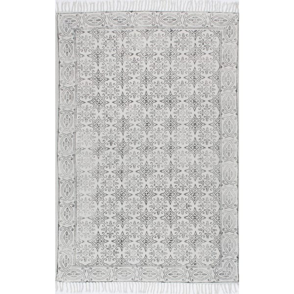 nuLOOM Kristina Moroccan Off White 5 ft. x 8 ft. Area Rug