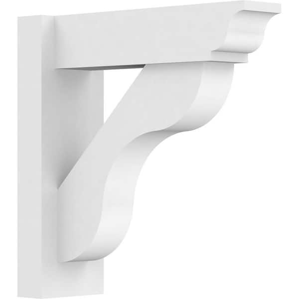 Ekena Millwork Carmel 5 in. W x 16 in. H x 16 in. D Signature Urethane Polyurethane Outlooker with Traditional Ends
