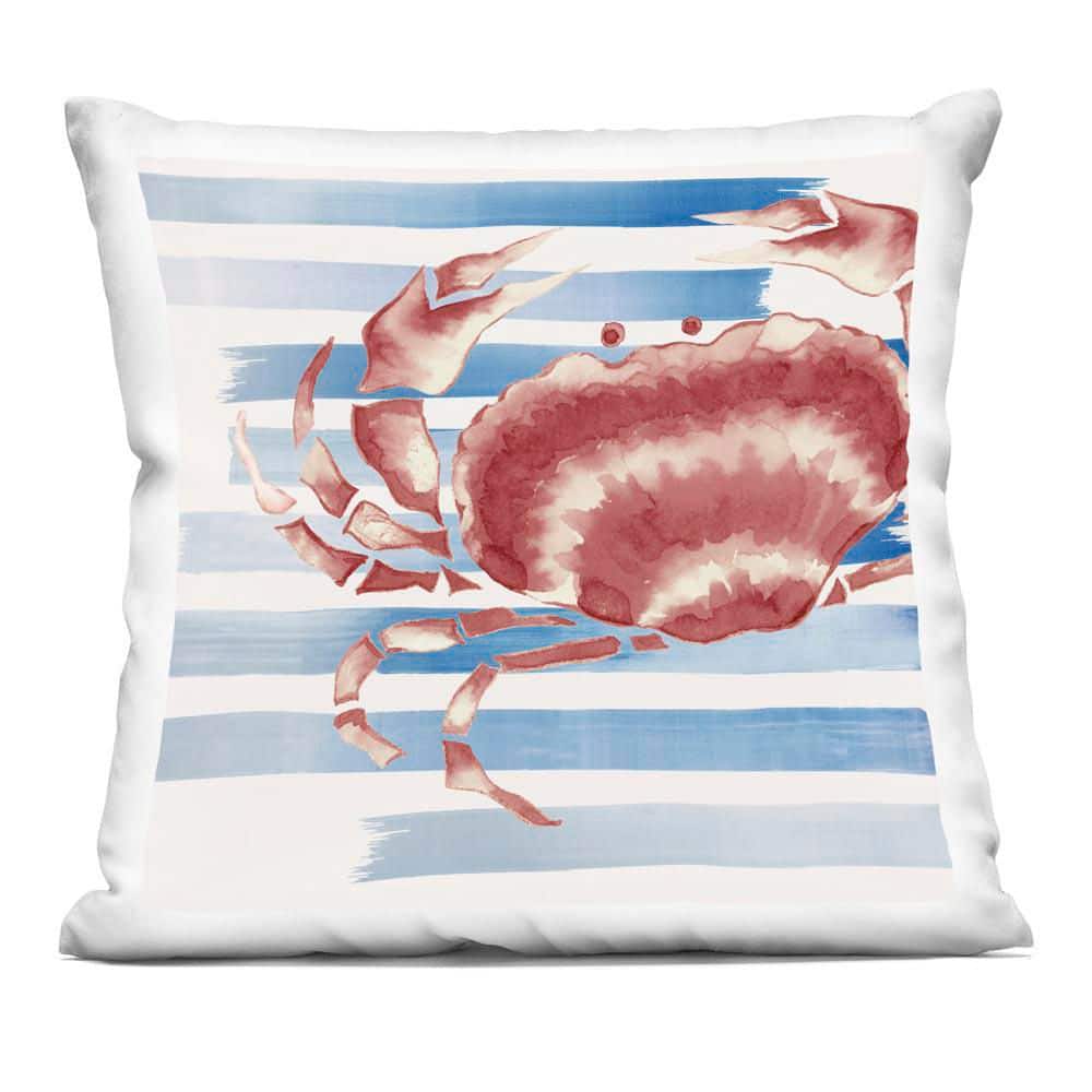 Striped Claw Crab Blue Striped Zipper Polyester 18 in. X 18 in. Throw Pillow price history on PriceWatchPro