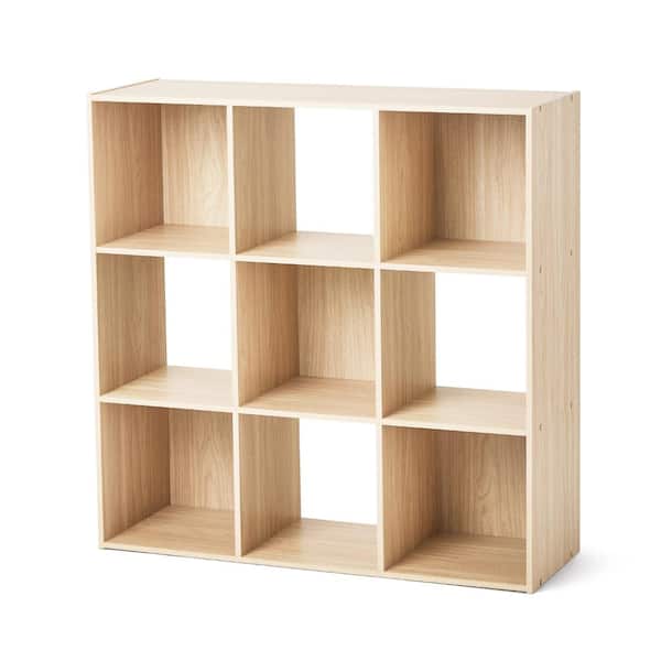 36 in. H x 36 in. W x 12 in. D Spring Pine 9- Cube Organizer