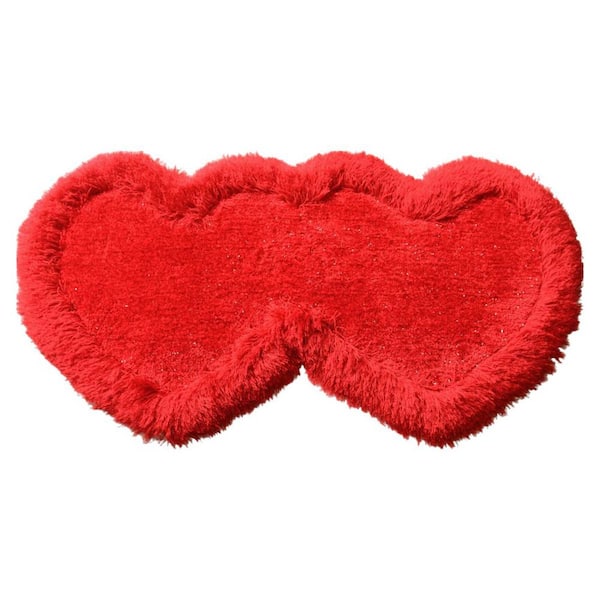 HomeRoots Red 2 ft. x 5 ft. Solid Color Area Rug