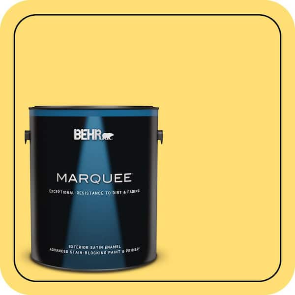 BEHR MARQUEE 1 gal. #370B-5 Sun Shower Satin Enamel Exterior Paint & Primer