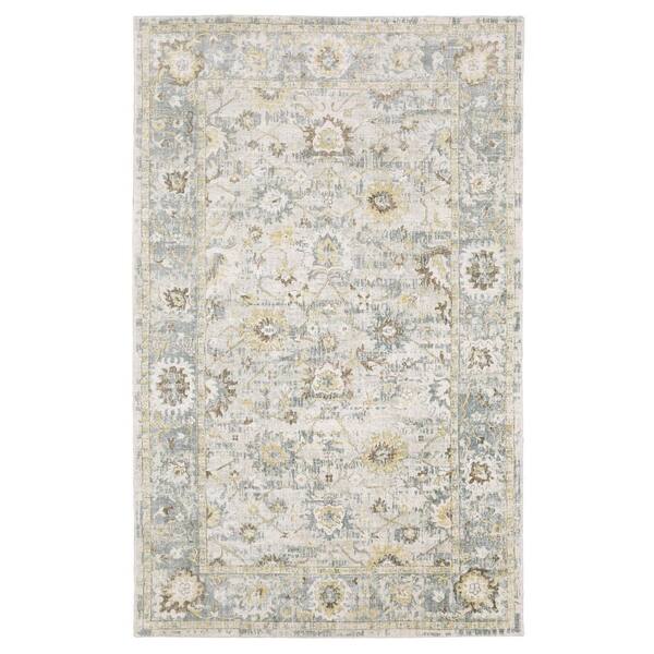2 X 10 Blue Oriental Washable Area Rug Runner Rug