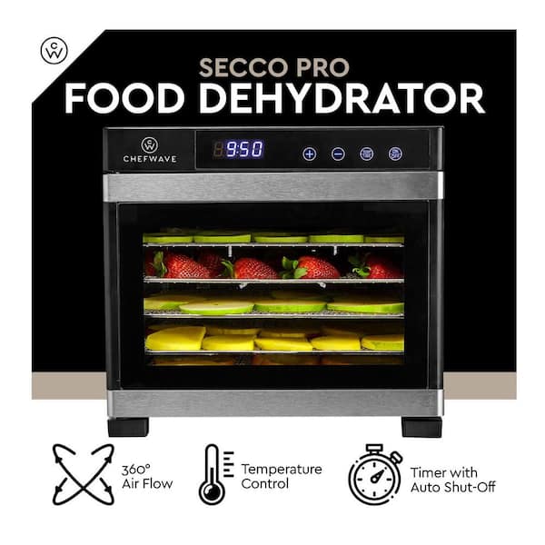 Food Dehydrator, Dehydrator with Large Drying Space, 360° Circulating Hot  Air Efficient Drying, Digital Adjustable Timer and Temperature Control,  Dehydrators for Food and Jerky, Suitable for Fruits, Vegetable, Meats & Dog  Treats