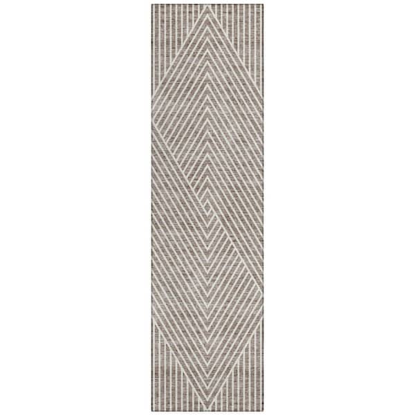 Chantille Machine Washable Indoor/Outdoor Abstract ACN937 Taupe 2 ft. 3 in. x 7 ft. 6 in. Area Rug