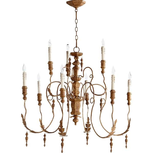 Quorum INTERNATIONAL Salento 9-Light French Umber Chandelier