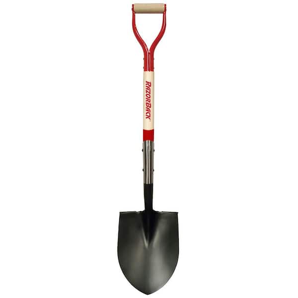 Razor-Back 30 in. Wood D-Handle Digging Shovel