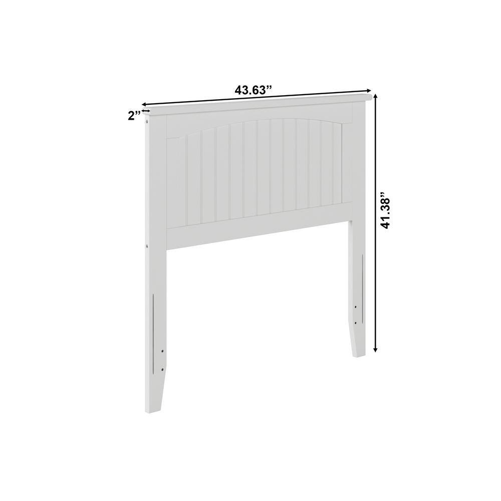 Nantucket Twin White Rubberwood Coastal Headboard