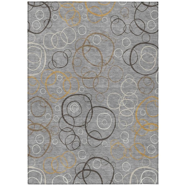 Chantille Machine Washable Indoor/Outdoor Abstract ACN2408 Gray 3 ft. x 4 ft. Area Rug