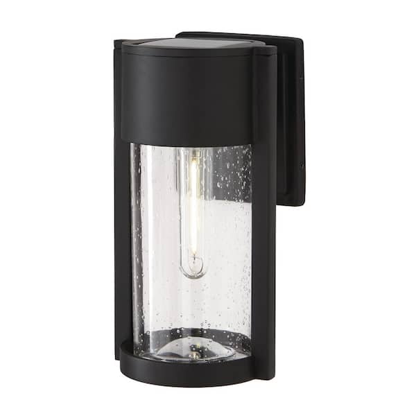 Hampton Bay Solar Black LED Wall/Stair Light; 15 Lumens