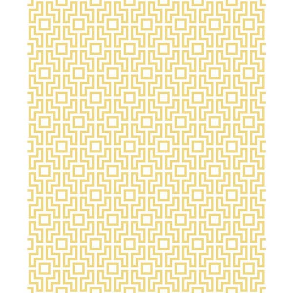 A-Street Prints Boxwood Yellow Geometric Paper Strippable Wallpaper (Covers 56.4 sq. ft.)
