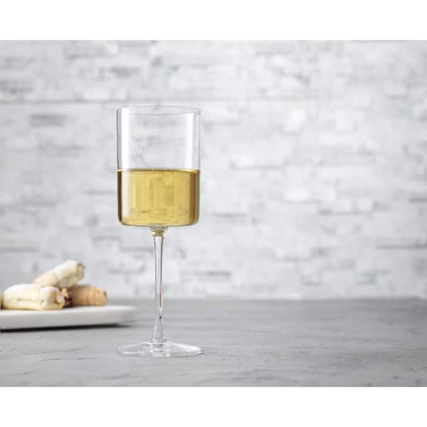 JoyJolt Layla White Wine Glasses - Set of 4 Wine Lead-Free Crystal Wine  Glass Set- 13.5 oz