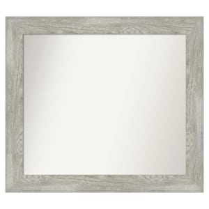 Dove Greywash 36 in. x 32 in. Custom Non-Beveled Distressed Recyled Polystyrene Bathroom Vanity Wall Mirror