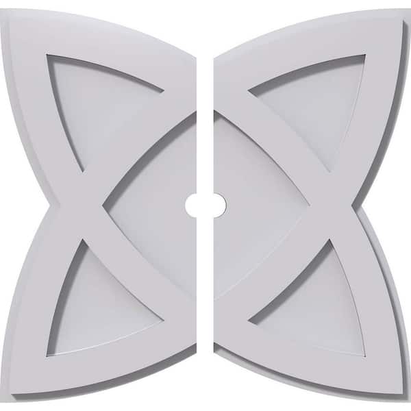 Ekena Millwork 1 in. P X 6 in. C X 16 in. OD X 1 in. ID Cosmo Architectural Grade PVC Contemporary Ceiling Medallion, Two Piece
