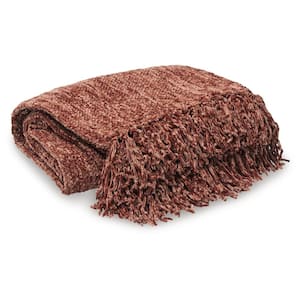 Tamish Red Polyester Throw Blanket