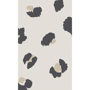 Cream Leopard Print Shelf Liner Non- Woven Non-Pasted Wallpaper Double Roll (57 sq. ft.)