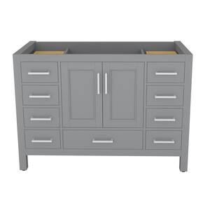 47.24 in. W x 21.65 in. D x 33.54 in. H Freestanding Bath Vanity Cabinet without Top in Grey