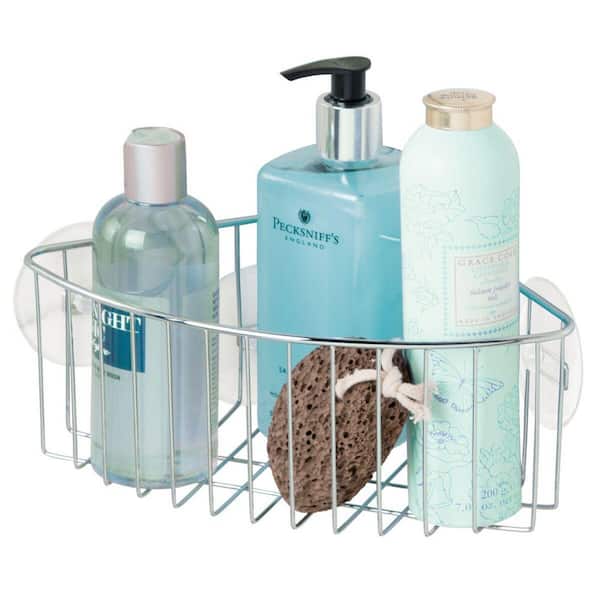 iDesign Aluminum Silver Metro Over the Sink Caddy Basket, Silver 