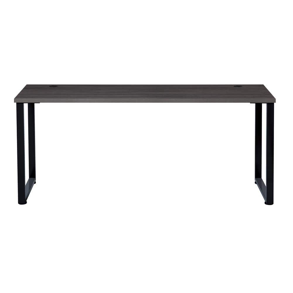 Hirsh 70.9 in. W x 30 in. D Black/Weathered Charcoal Open Desk for